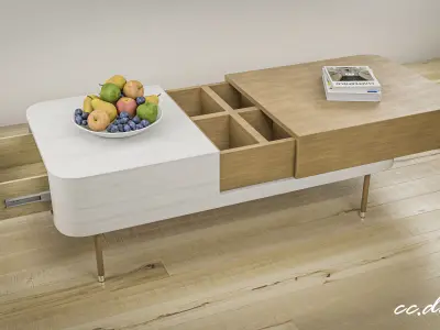 coffee table 3D model 2