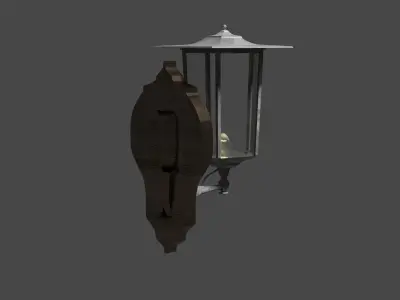 Walllamp outdoor lamp Low-poly 3D model