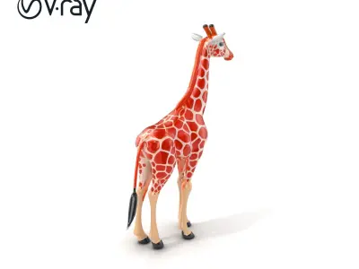 Reticulated Giraffe Vivid Spots model pack Low-poly 3D model