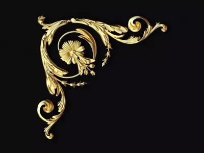 Central decor ornament for furniture 3D model 362