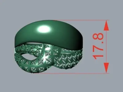 rings 3D print model 16