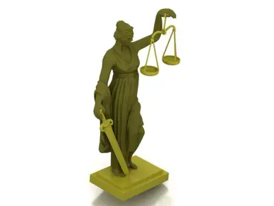 statue of justice 3D print model