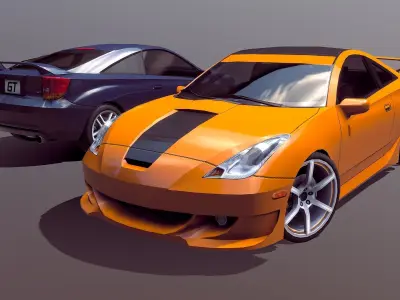 2000 Toyota Celica GT Low-poly 3D model
