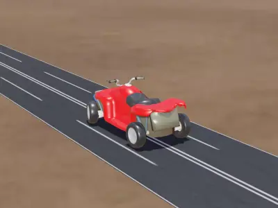 Stylish Quad Bike  Low-poly 3D model