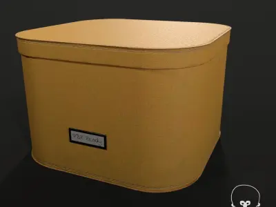 Designer Storage Box -Double Texures Low-poly 3D model