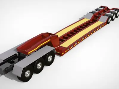  Loader Platform Trailer 3D model