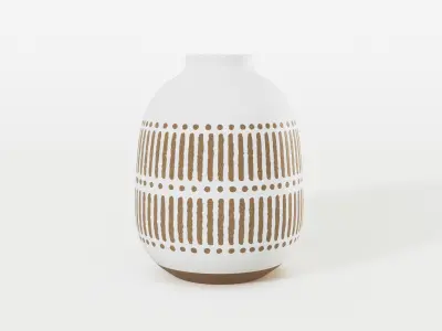 Ceramic Flower Vase 3D model