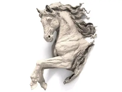 Horse sculpture Low-poly 3D model purchase