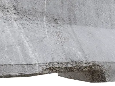 Game ready damaged Concrete Barrier newjersey Free low-poly 3D model