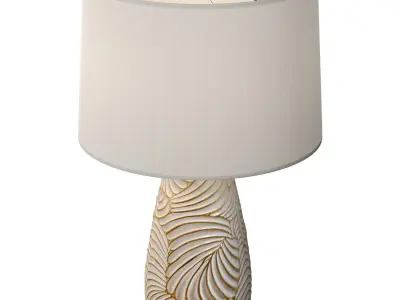 Rustic European Country Provence Nightstand bedside Table Lamp 3D model