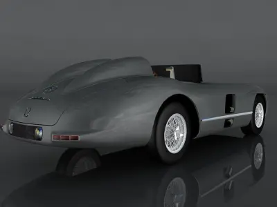 Mercedes-Benz 300 SLR Low-poly 3D model