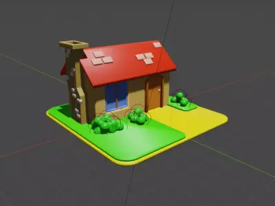 house Low-poly 3D model