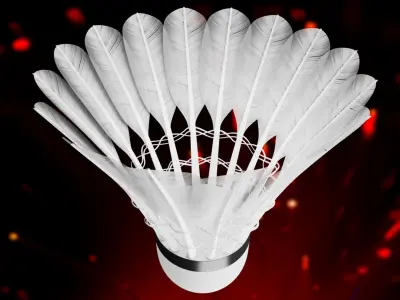 Shuttlecock Badminton 3d Model Low-poly 3D model