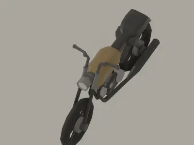 Low Poly Motorcycle Low-poly 3D model