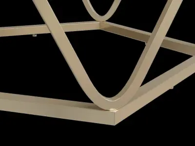 Carver Faux Stone Round Coffee Table Low-poly 3D model