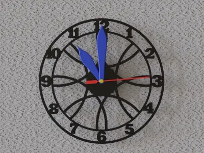 shape 2 wall clock 3D print model
