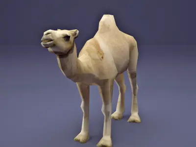 Low Poly Camel Model Low-poly 3D model