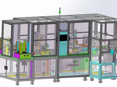 Tray curing automatic loading and unloading machine 3D model