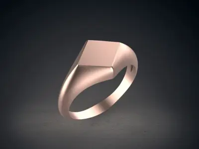 signet man ring 3D print model