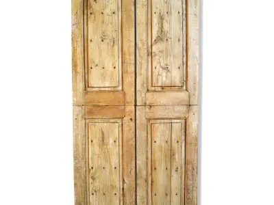 Vintage Teak Farm Doors 3D model