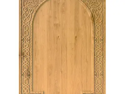 Frame celtic carved wooden plaque 3D model