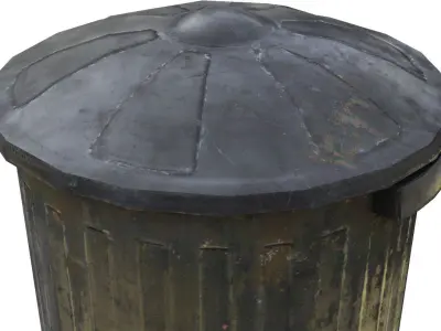 RustyGarbageBasket - Keihaan382 Free low-poly 3D model