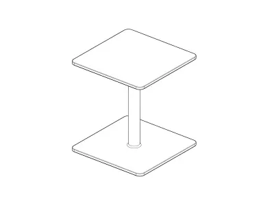 Square Side Table A001 Free 3D model