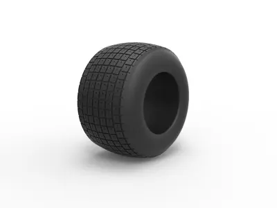 Race tire 2 Scale 1 to 10 3D print model
