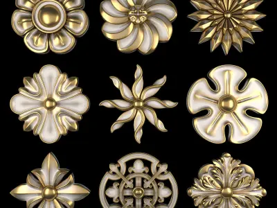 Ornament Element Pack 13 3D model