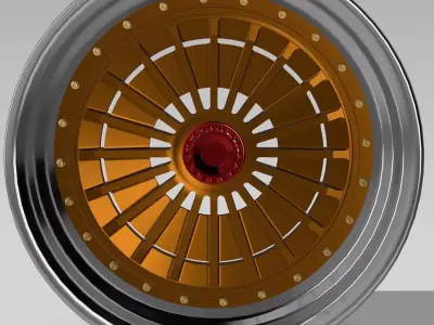 20INCH CONCAVE BILLET WHEELS 3 PIECE 2 OFFSETS 3D print model