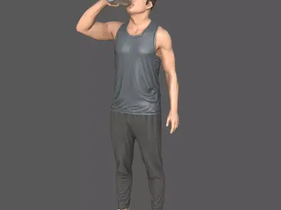 REALISTIC ATHLETIC MALE  GAME READY LOW POLY MODEL Low-poly 3D model
