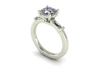 Diamond Women Fashion Ring R10 3D print model