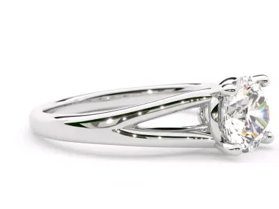 Coronado Split Shank Solitaire Engagement Ring 3D print model