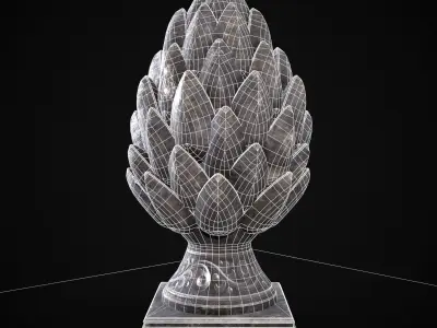 Pinha Decoration Low-poly 3D model