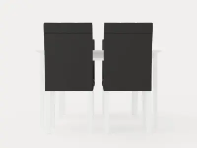 Michigan Food Group With 4 Viktor Chairs Low-poly 3D model