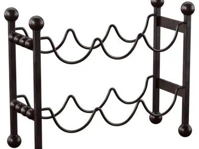 Cercis Floor Wine Bottle Rack in Montana Rustic Free 3D model