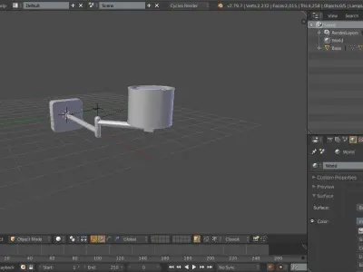 Low poly lamp model decoration furniture model 3d blender Free low-poly 3D model