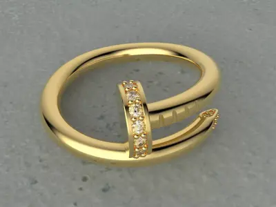 Ring Juste Un Clou 3D print model