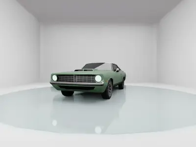 Plymouth Baracuda - LOW POLY Low-poly 3D model