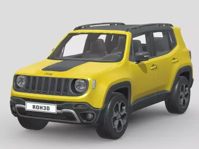 Jeep Renegade 2019 Low-poly 3D model