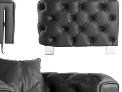 sofa single person American 3D model