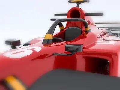 Formula 1 car Low-poly 3D model