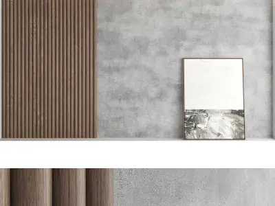 Decorative wall panel set 55 3D model