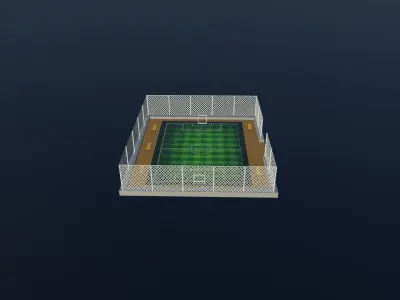 Soccer Stadium Low-poly 3D model