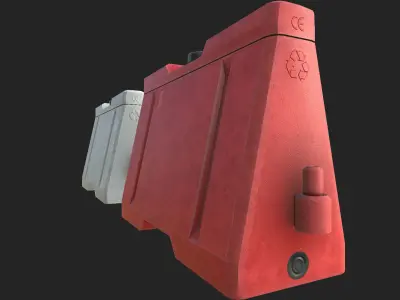 New Jersey barriers Low-poly 3D model