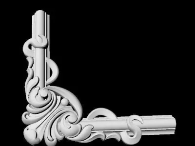 Central decor ornament for furniture 3D model 86
