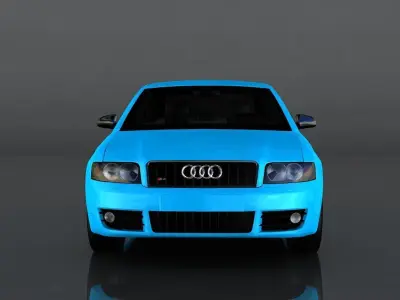 Audi S4 2004 Low-poly 3D model