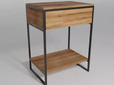 Small table with drawer 3D model