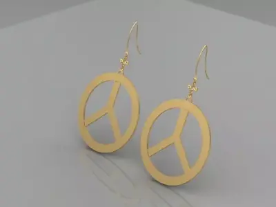 Classic earrings E01 3D model