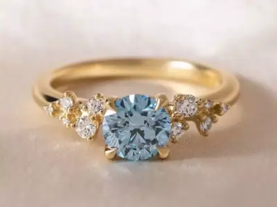 Diamond ring 01 3D print model
